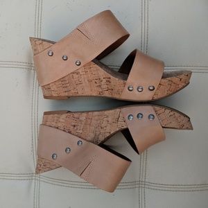 Lucky Brand Cork Wedge Sandals